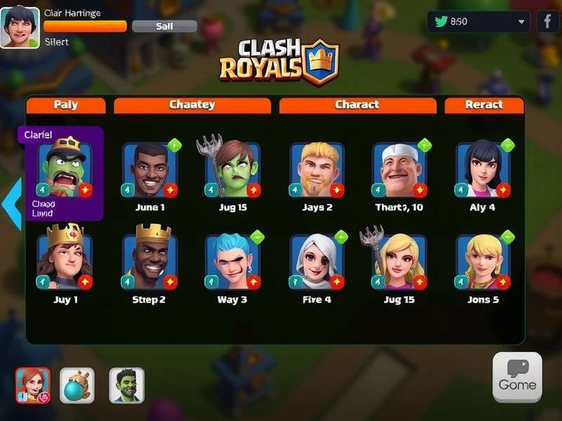 Kolkata Clash Royals character selection screen